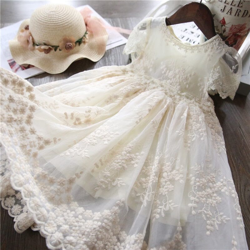 Princess Wedding Dress Baby & Toddler Dresses Fashionjosie 637 white 3T 