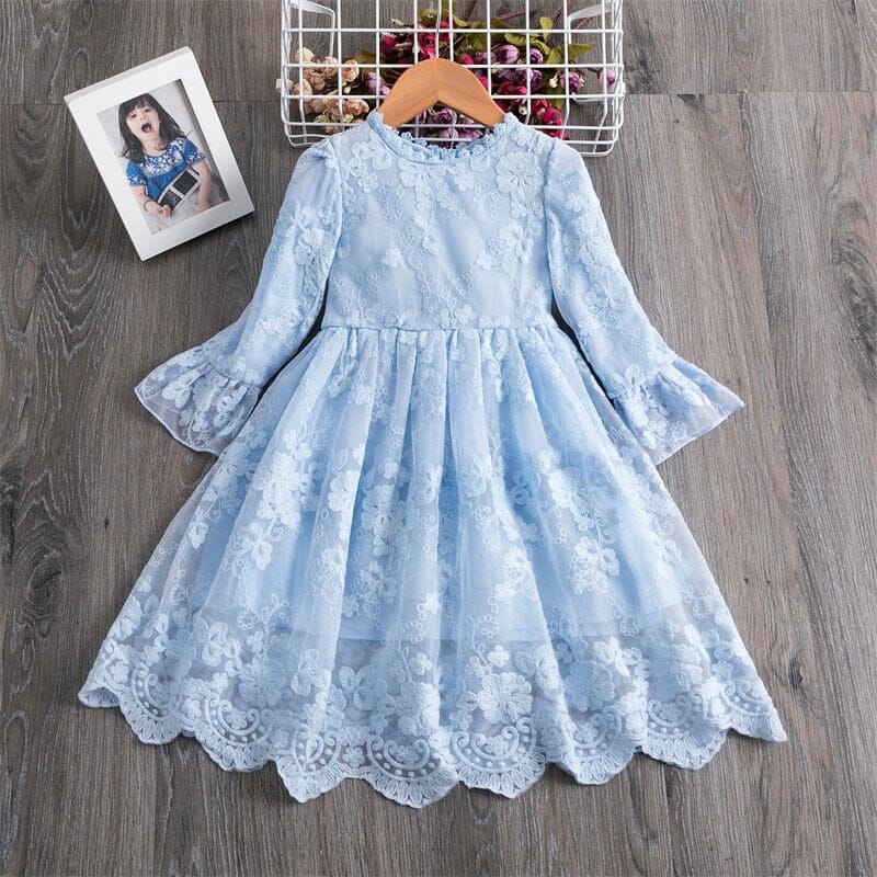 Princess Wedding Dress Baby & Toddler Dresses Fashionjosie 670 blue 3T 