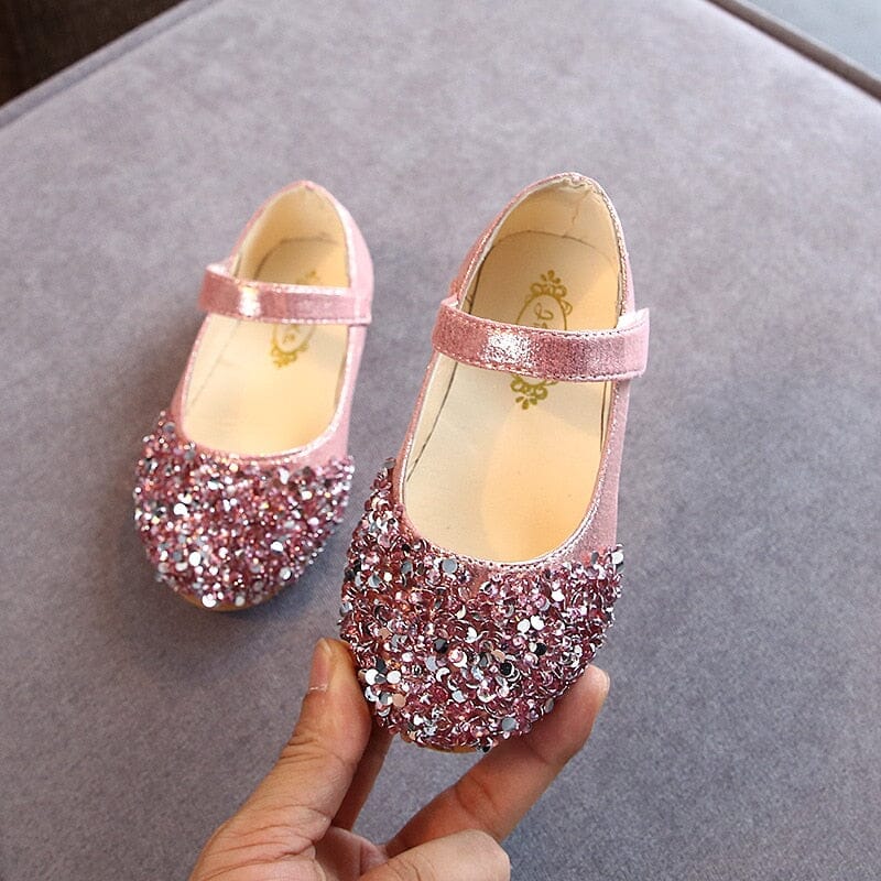 Princess with Glitter Baby Shoes Fashionjosie Pink 21(insole 13.3cm) 
