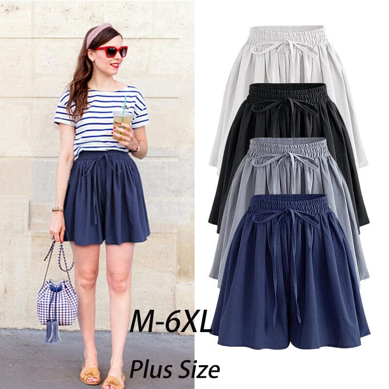 Shorts High Waist Loose Chiffon Skirts Fashionjosie 