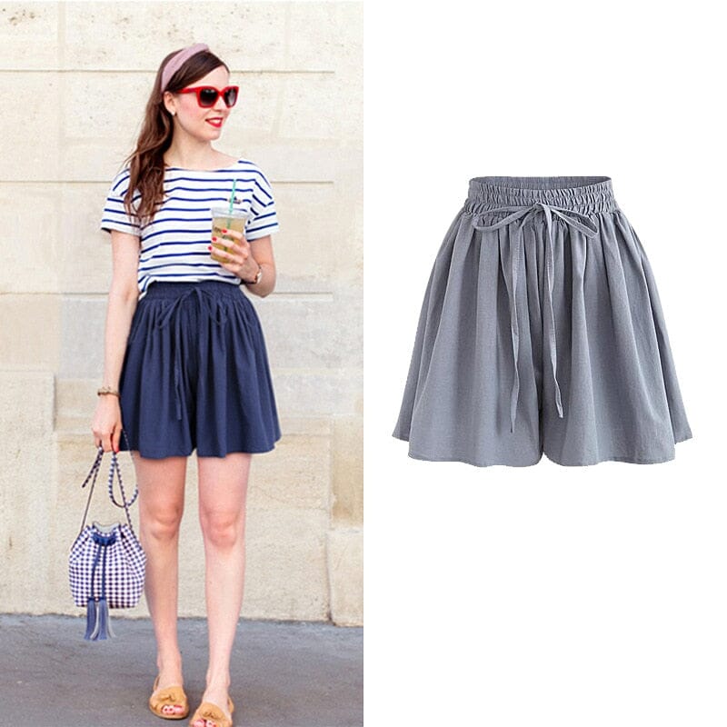 Shorts High Waist Loose Chiffon Skirts Fashionjosie 