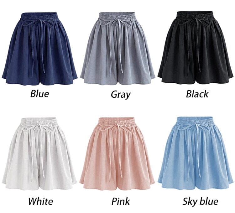 Shorts High Waist Loose Chiffon Skirts Fashionjosie 