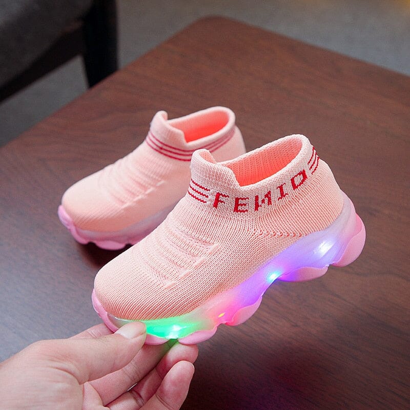 Sneakers Mesh Led Luminous Shoes Fashionjosie Pink 22 