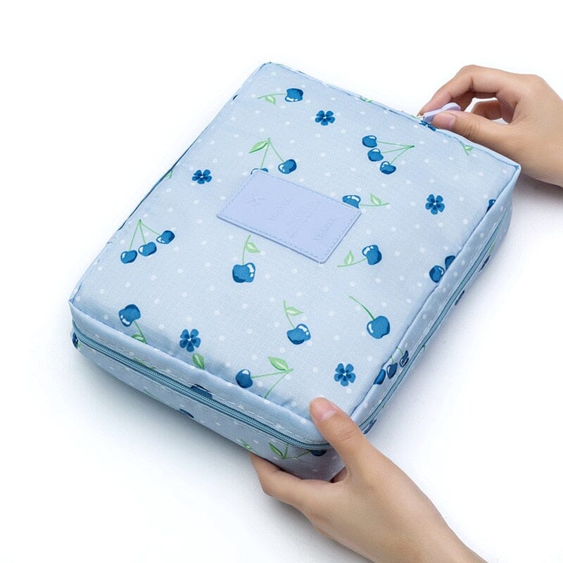 Waterproof Travel Cosmetic Bag: Multifunction Organizer Bags Accessories Fashionjosie Blue Cherry China 