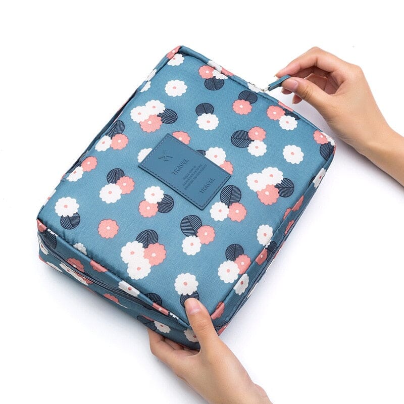 Waterproof Travel Cosmetic Bag: Multifunction Organizer Bags Accessories Fashionjosie Blue Flower China 