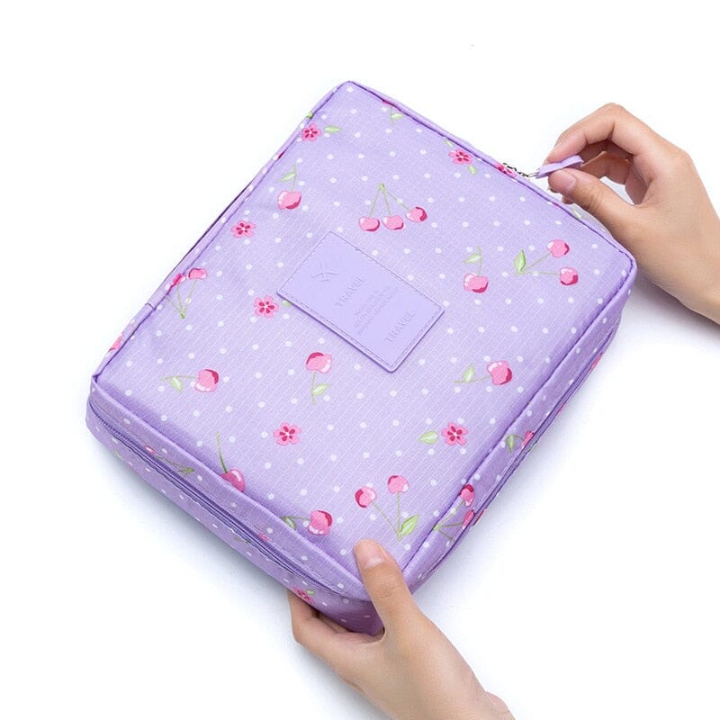 Waterproof Travel Cosmetic Bag: Multifunction Organizer Bags Accessories Fashionjosie Purple Cherry China 