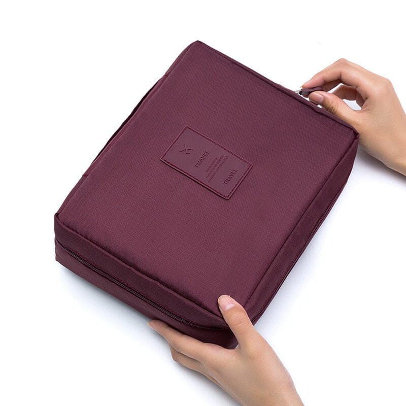 Waterproof Travel Cosmetic Bag: Multifunction Organizer Bags Accessories Fashionjosie Wine Red China 