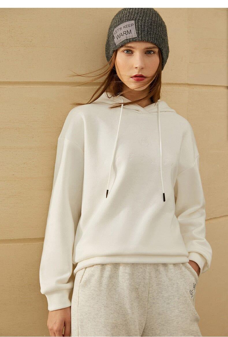 Casual Hooded Embroidery Pullover Shirts & Tops Fashionjosie 