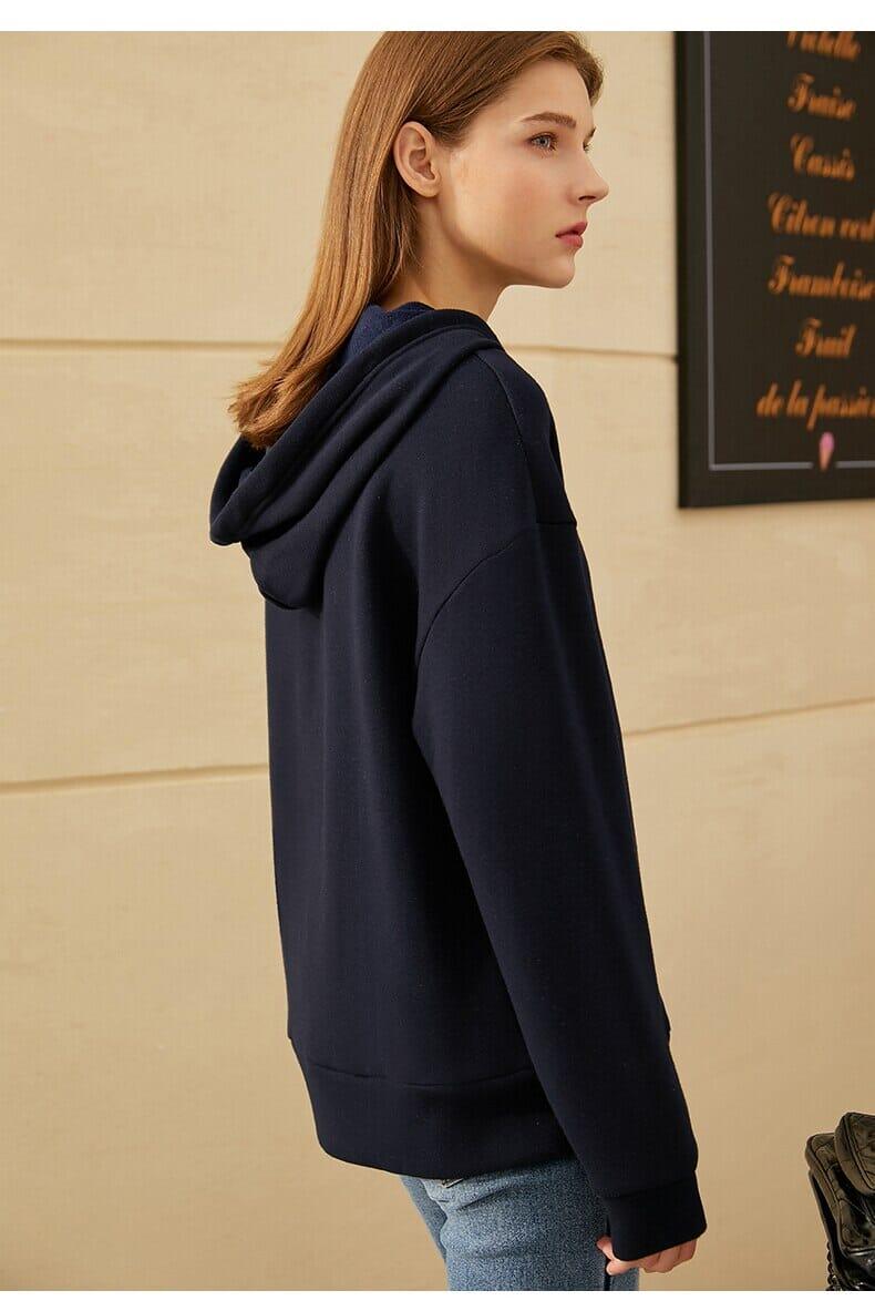 Casual Hooded Embroidery Pullover Shirts & Tops Fashionjosie 