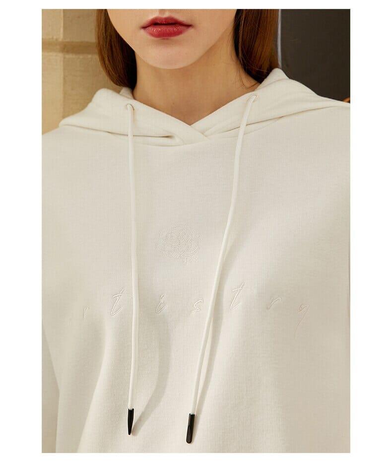 Casual Hooded Embroidery Pullover Shirts & Tops Fashionjosie 