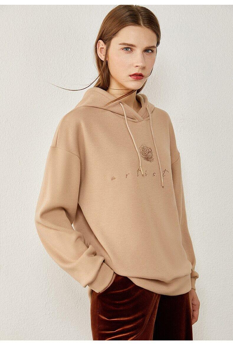 Casual Hooded Embroidery Pullover Shirts & Tops Fashionjosie 