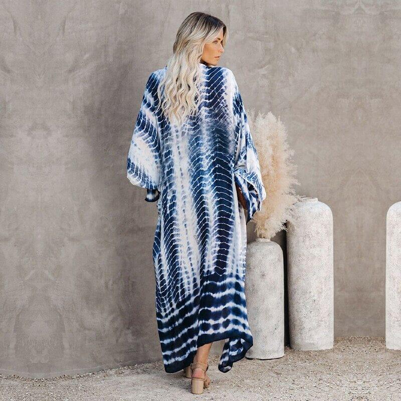 Elegant Self Belted Kimono Dress Tunic Women Fashionjosie 